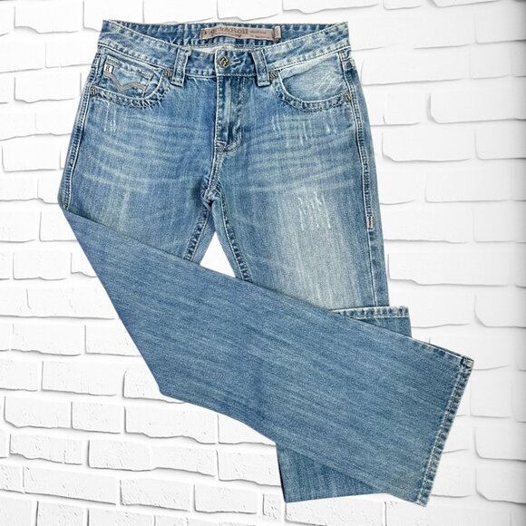 Men’s Rock&Roll Cowboy Denim – Double Barrel Boot Cut Jeans - Low Rise 32" - Picture 4 of 8